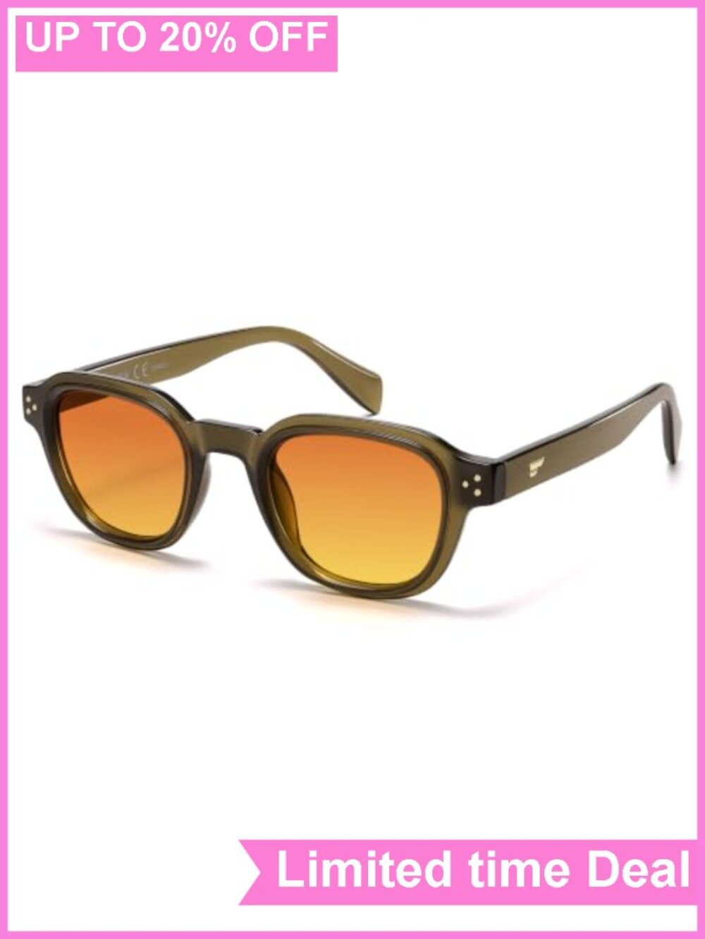 Retro Square Polarized Sunglasses Unisex Full-Frame UV Protection